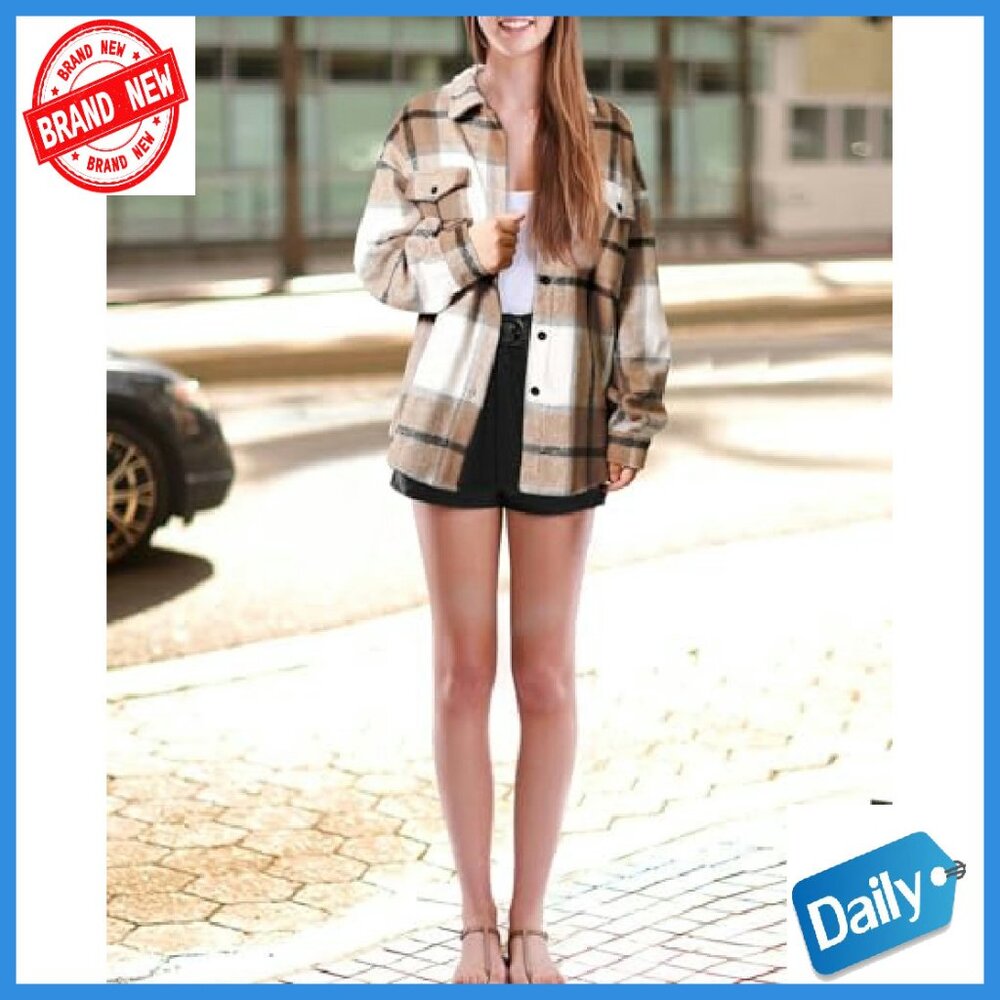 Soft Flannel Shacket Jacket Button Down Blouse Ch… - image 7